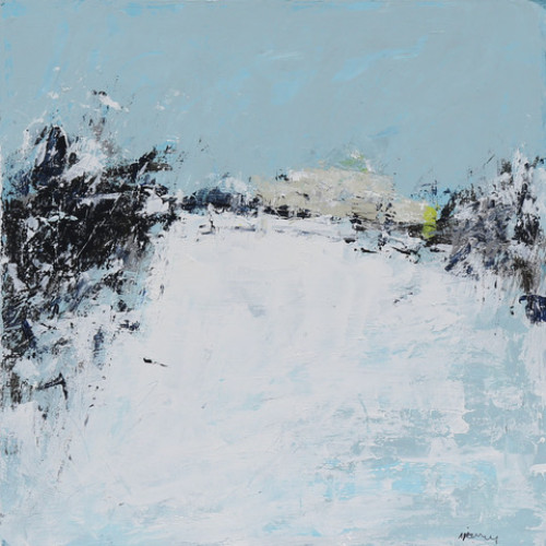 Pittville Winter 4, acrylic on board, 30.5 x 30.5cm