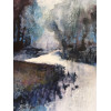 Soft River, acrylic and watercolour on canvas, 40 x 50cm