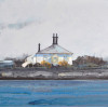 The Lighthouse Keepers Cottage, Hurst Point, acrylic on canvas, 45 x 75cm