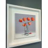 Orange Poppies, acrylic on board, 30 x 30cm