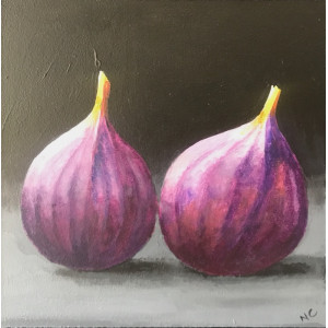 Two Figs, acrylic on canvas, 20 x 20cm