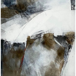 Edge, acrylic, gesso and graphite on board, 15 x 15cm	