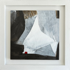 Field, acrylic, gesso & charcoal on board, 20 x 20cm