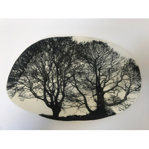 Winter Trees, ceramic platter, D: 38cm