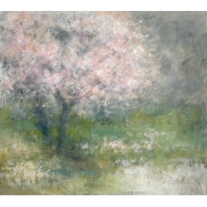 Blossoms, acrylic on canvas, 60 x 68cm	