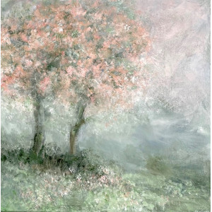 Early Blossom, acrylic on canvas, 53 x 53cm