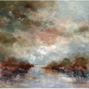 Autumn Sanctuary, acrylic on canvas,  76 x 76cm