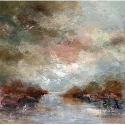 Autumn Sanctuary, acrylic on canvas,  76 x 76cm