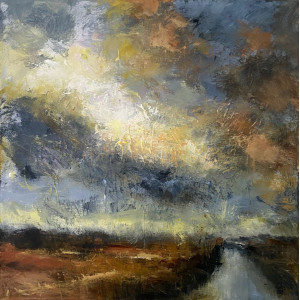 Blustering, acrylic on canvas, 50 x 50cm 