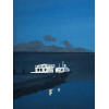 Harbourside Night, acrylic on board, 30 x 22.8cm